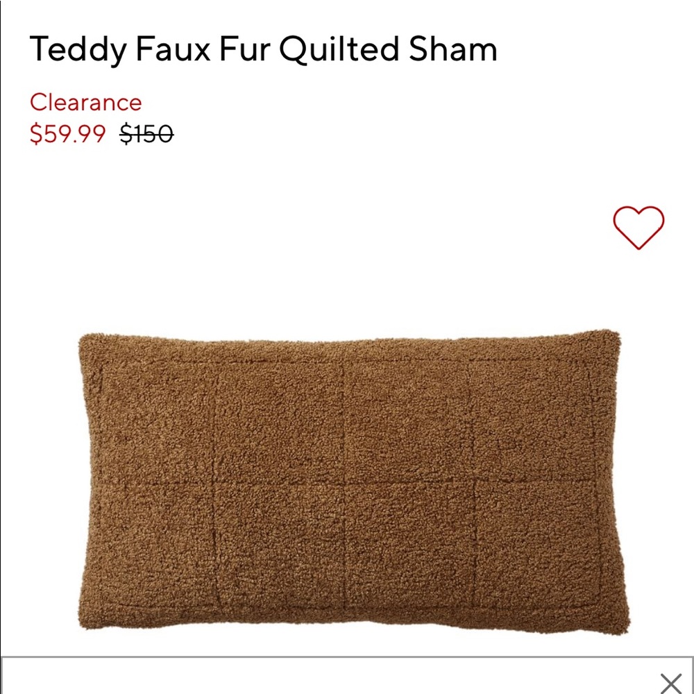 Two Brand NEW Pottery Barn Teddy Shams for King Pillows